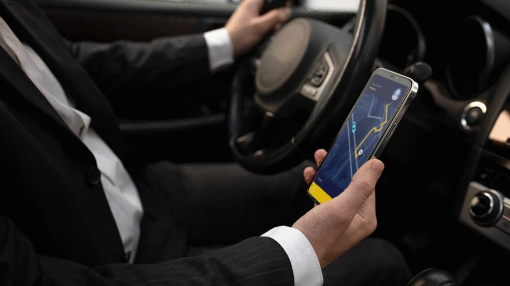 Fleet of private vehicles or booking confirmation visual.